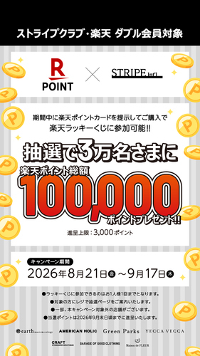 楽天ポイント抽選キャンペーン開催！！